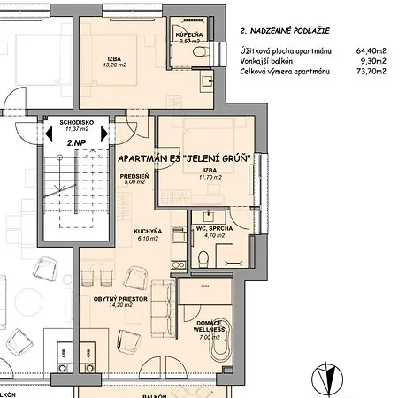 Jeleni Grun Jasna Lägenhet